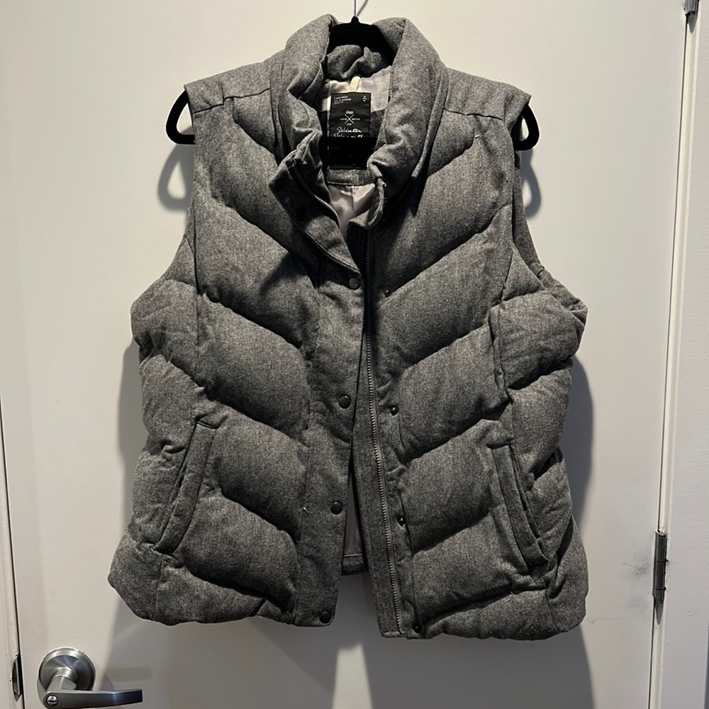 GAP Winter Edition Grey Vest with Detachable Fur Hood